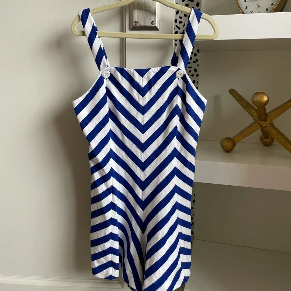 Blue and white stripe dress /romper 24 mo / 2T